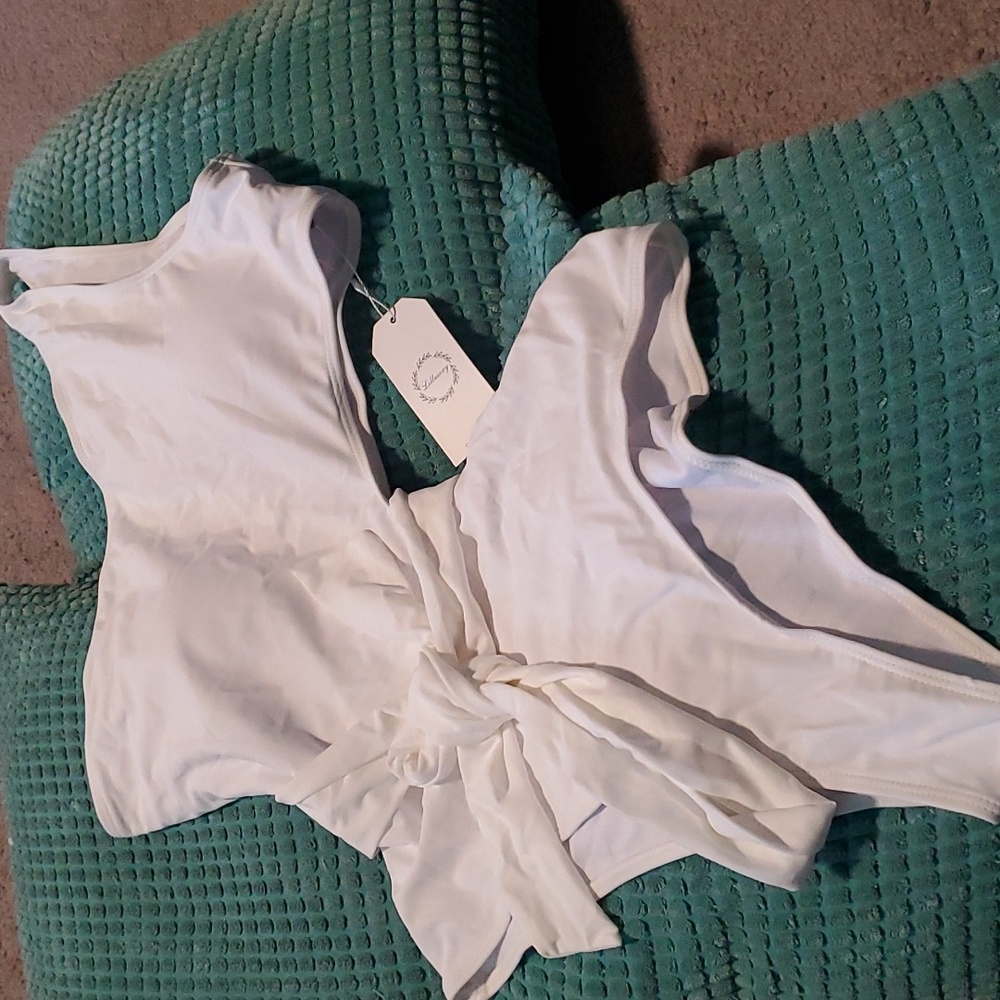 White Cut Out Swimsuit